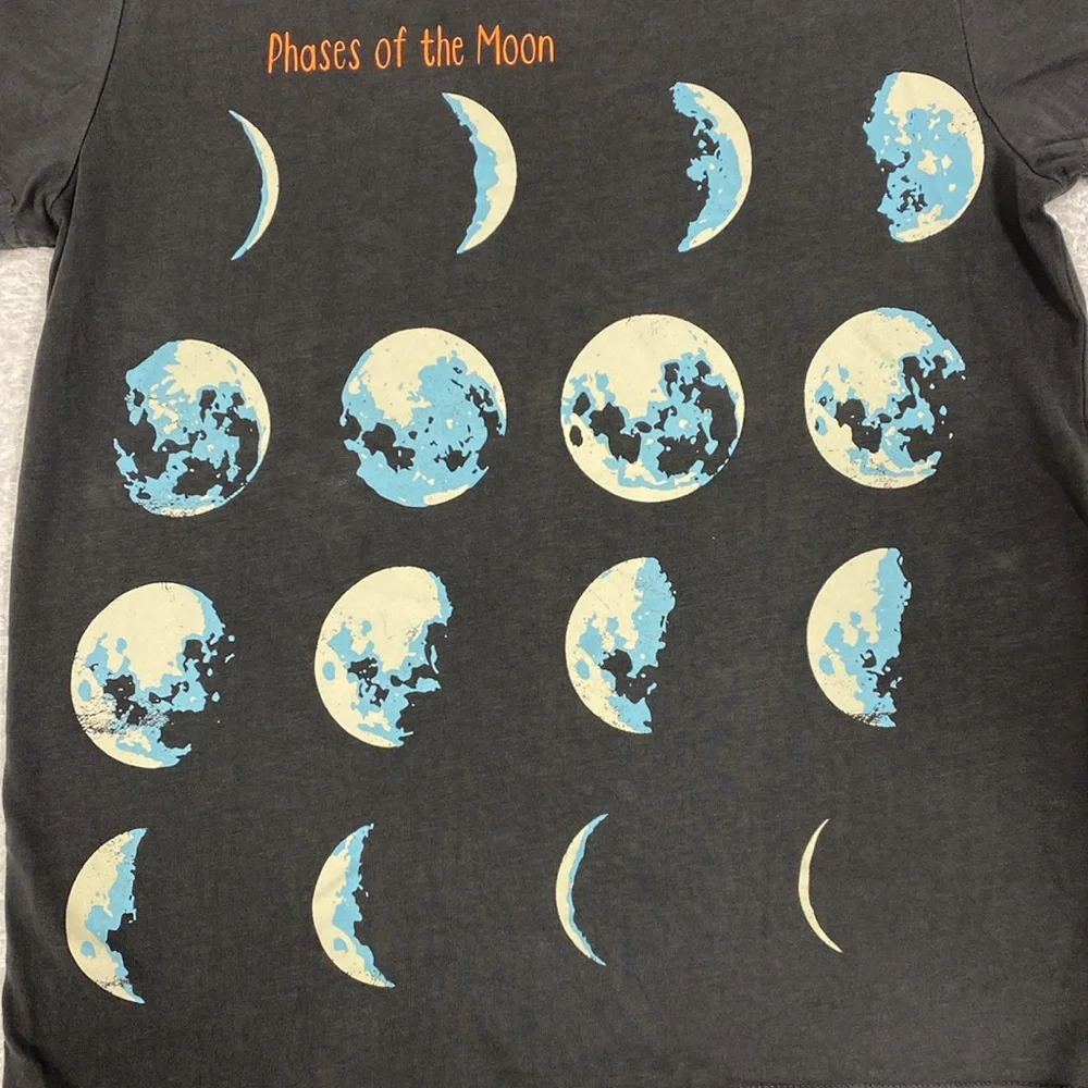 Mini boden Phases of the Moon Kids T-Shirt  grey 11/12